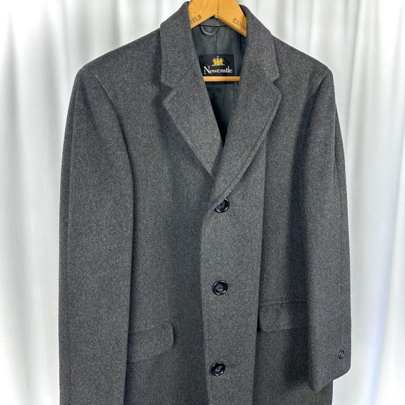 Vintage 50' 60’s ‘Newcastle - Eatons of Canada’ Long Wool Peacoat in Grey - M/L - Picture 4 of 12